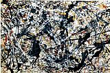 Jackson Pollock Silver On Black painting